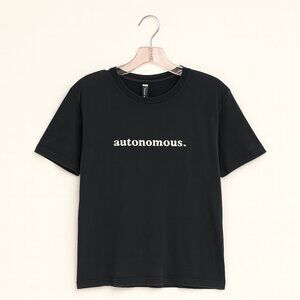 POOL | Black Autonomous Crew Neck Tee Shirt